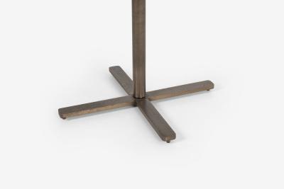 Nicos Zographos Nicos Zographos Bronze Base End Table with Glass Top 1970s