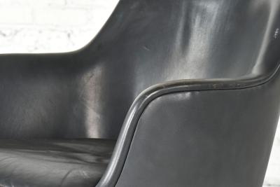 Nicos Zographos Nicos Zographos Gray Leather Office Desk Chairs 1980