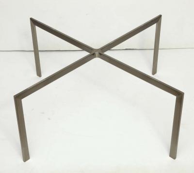 Nicos Zographos Nicos Zographos Steel and Glass Coffee Table