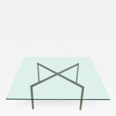 Nicos Zographos Nicos Zographos Steel and Glass Coffee Table