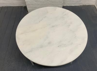 Nicos Zographos Pair Nicos Zographos Carrara Marble Top Tables