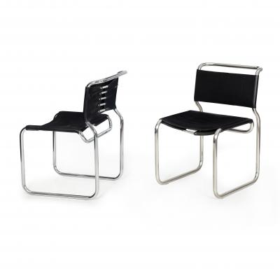 Nicos Zographos Pair of Mid Century Modern CH66 Dining Chairs by Nicos Zographos