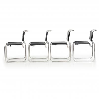 Nicos Zographos Set of 4 Mid Century Modern CH66 Dining Chairs by Nicos Zographos