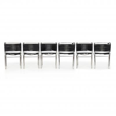 Nicos Zographos Set of Six Mid Century Modern CH66 Dining Chairs by Nicos Zographos