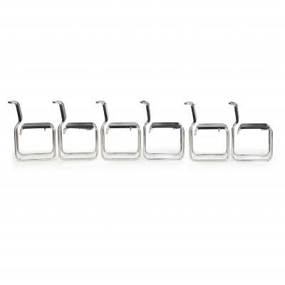 Nicos Zographos Set of Six Mid Century Modern CH66 Dining Chairs by Nicos Zographos