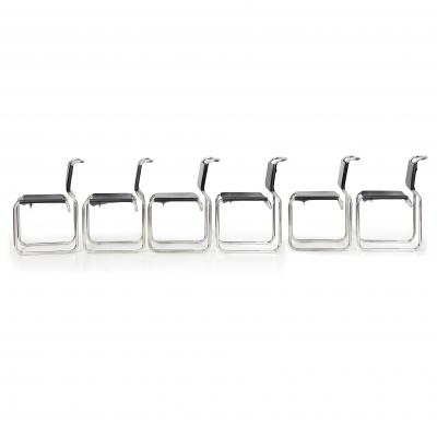 Nicos Zographos Set of Six Mid Century Modern CH66 Dining Chairs by Nicos Zographos