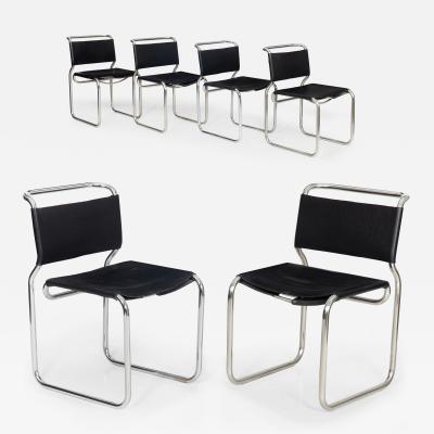 Nicos Zographos Set of Six Mid Century Modern CH66 Dining Chairs by Nicos Zographos