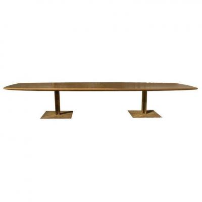 Nicos Zographos Vintage Birdseye Maple Zographos Conference Table