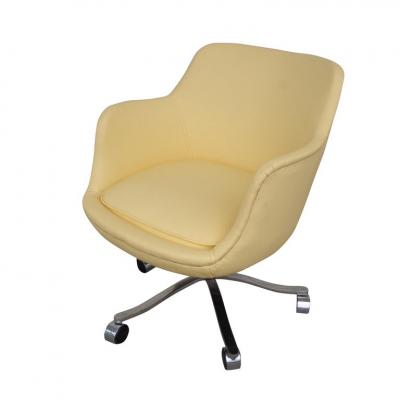 Nicos Zographos Vintage Zographos Alpha Bucket Chair Restored with New Vegan Ultra Leather