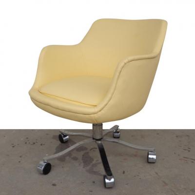 Nicos Zographos Vintage Zographos Alpha Bucket Chair Restored with New Vegan Ultra Leather