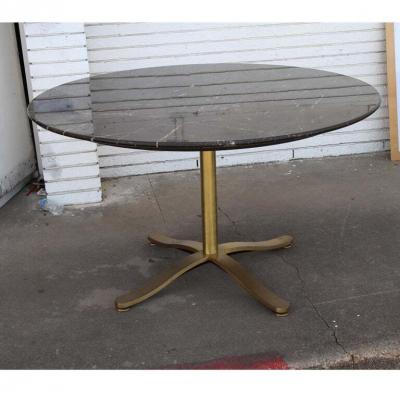 Nicos Zographos Zographos Bronze Marble Dining Table