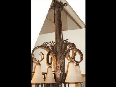 Nics Fr res Nics Freres forged iron ceiling fixture