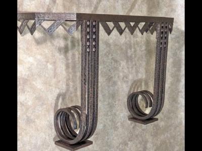 Nics Fr res Nics Freres forged iron console
