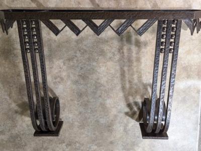 Nics Fr res Nics Freres forged iron console