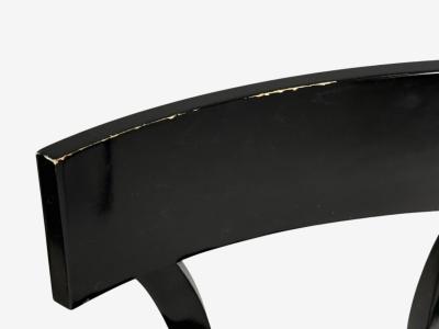 Niedermaier Ebonized Wood Leather Klismos Dining Chairs USA 21st C 