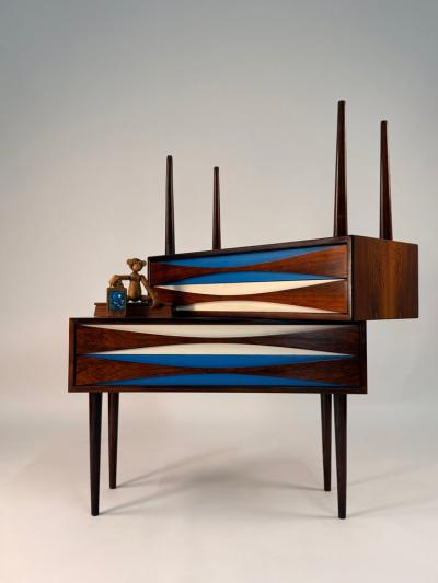 Niels Clausen Pair of Nightsands by Niels Clausen in Rosewood Circa 1960s