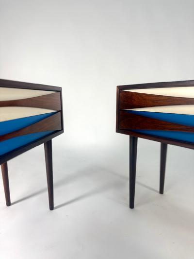 Niels Clausen Pair of Nightsands by Niels Clausen in Rosewood Circa 1960s