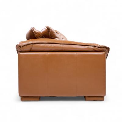 Niels Eilersen Niels Eilersen Monza Mid Century Danish Leather Three Seat Sofa