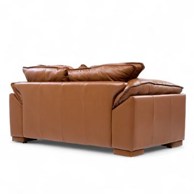 Niels Eilersen Niels Eilersen Monza Mid Century Danish Leather Two Seat Loveseat Sofa