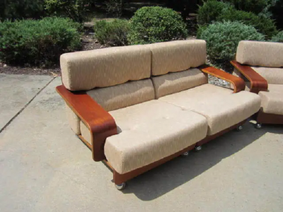 Niels Eilersen Rare N eilersen Danish Modern Teak Loveseat Mid century