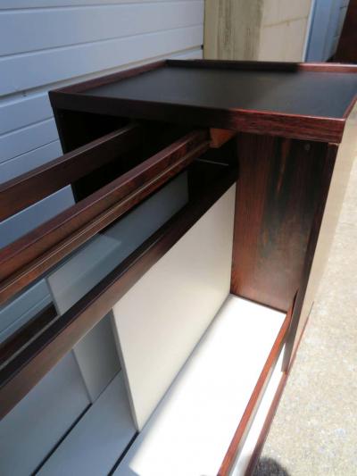 Niels Erik Glasdam Jensen Stunning Rosewood Expansion Bar Cart by Niels Erik Glasdam Jensen