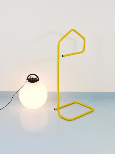 Niels Gammelgaard Niels Gammelgaard Yellow Post Modern Clothing Valet Dressing Stand 1980s