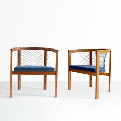 Niels Jorgen Haugesen NIELS J RGEN HAUGESEN PAIR OF STRING CHAIRS FROM TRANEKAER FURNITURE