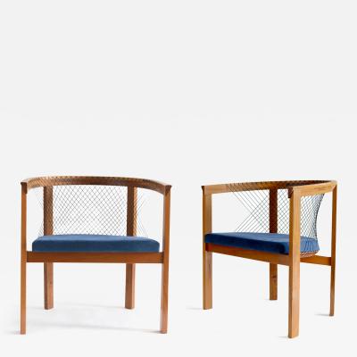 Niels Jorgen Haugesen NIELS J RGEN HAUGESEN PAIR OF STRING CHAIRS FROM TRANEKAER FURNITURE