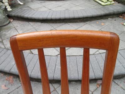 Niels Koefoed Lovely Set of Four Teak Eva Dining Room Chairs by Niels Koefoed 1960s
