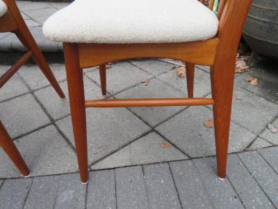 Niels Koefoed Lovely Set of Four Teak Eva Dining Room Chairs by Niels Koefoed 1960s