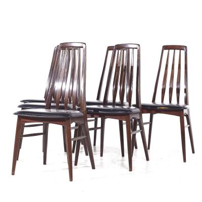 Niels Koefoed Niels Koefoed Eva Mid Century Danish Rosewood Dining Chairs Set of 6