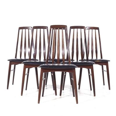 Niels Koefoed Niels Koefoed Eva Mid Century Danish Rosewood Dining Chairs Set of 6