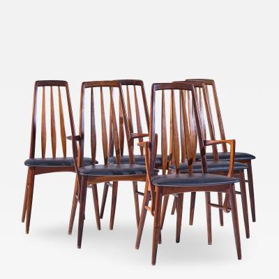 Niels Koefoed Niels Koefoed Eva Mid Century Danish Rosewood Dining Chairs Set of 6