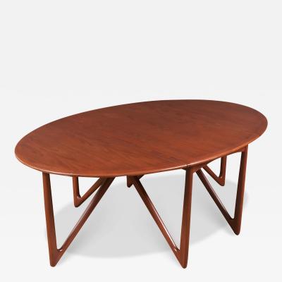 Niels Koefoed Niels Koefoed Gateleg Teak Dining Table for Koefoeds Hornslet