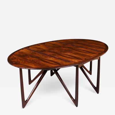 Niels Koefoed Niels Koefoed Sculpted Rosewood Dining Table for Koefoeds M belfabrik