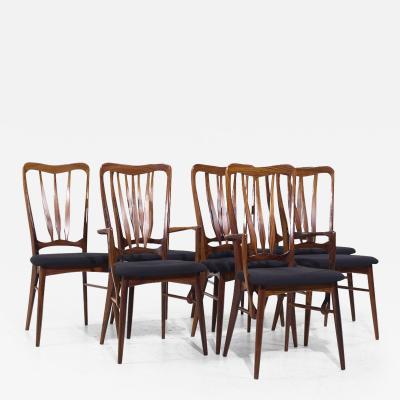 Niels Koefoed Niels Koefoed for Koefoeds Hornslet Ingrid MCM Danish Dining Chairs Set of 8