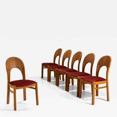Niels Koefoed Set of Six Morten Dining Chairs by Niels Koefoed Denmark 1960s