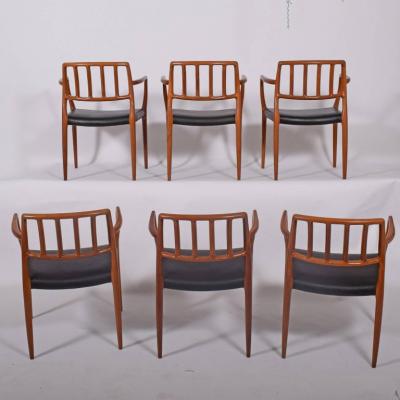 Niels M ller Set of Six Teak Armchairs Design by Niels O Moller