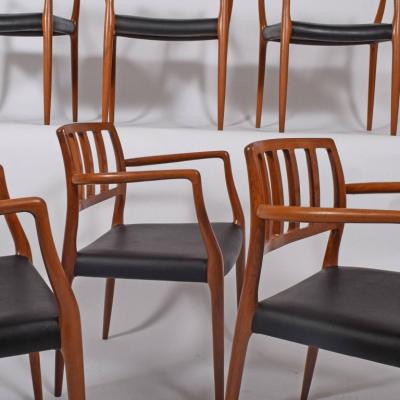 Niels M ller Set of Six Teak Armchairs Design by Niels O Moller