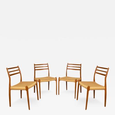 Niels Otto M ller Mid Century Niels Otto Moller Model 78 Teak Dining Chairs