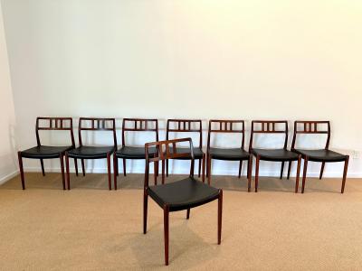 Niels Otto M ller Model 79 Rosewood Chairs by Niels O M ller for J L M llers M belfabrik