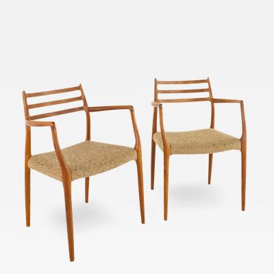 Niels Otto M ller Niels Moller 62 and 78 Mid Century Teak Dining Chairs Set of 6