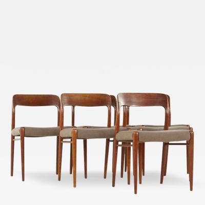 Niels Otto M ller Niels Moller Mid Century Model 75 Teak Dining Chairs Set of 6
