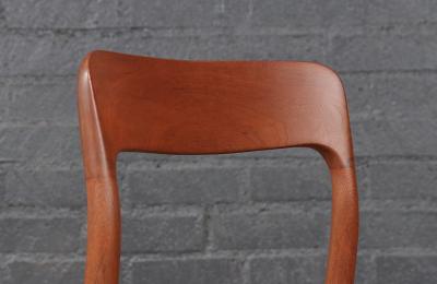 Niels Otto M ller Niels Moller Model 75 Teak Leather Dining Chairs