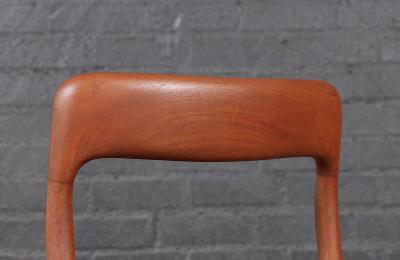 Niels Otto M ller Niels Moller Model 75 Teak Leather Dining Chairs