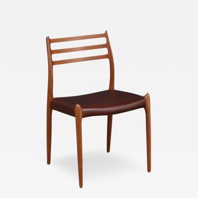 Niels Otto M ller Niels Moller Model 78 Teak Leather Desk Chair