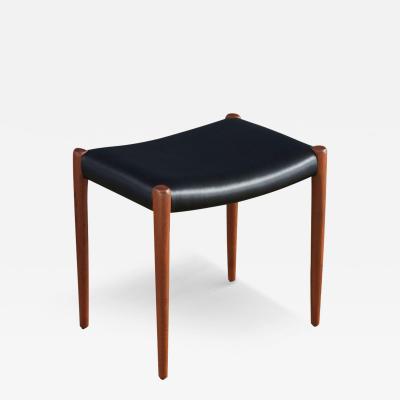 Niels Otto M ller Niels Moller Model 80A Teak Leather Stool