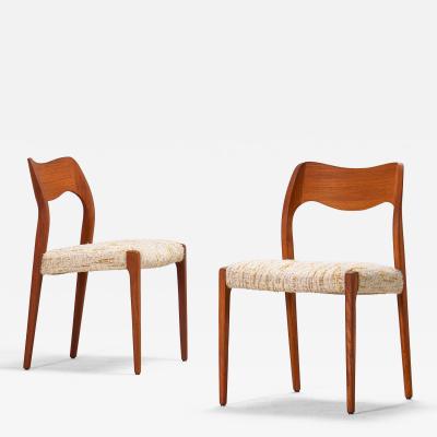Niels Otto M ller Pair of Chairs Model 71 by Niels Otto M ller