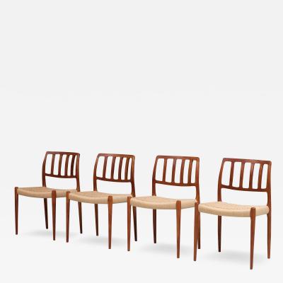 Niels Otto M ller Set of 4 Newly Upholstered Dining Chairs by Niels Otto M ller Denmark 1960s