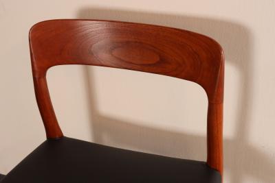 Niels Otto M ller Set of Eight Danish Teak and Leather Niels O M ller Dining Chairs Models 75 56